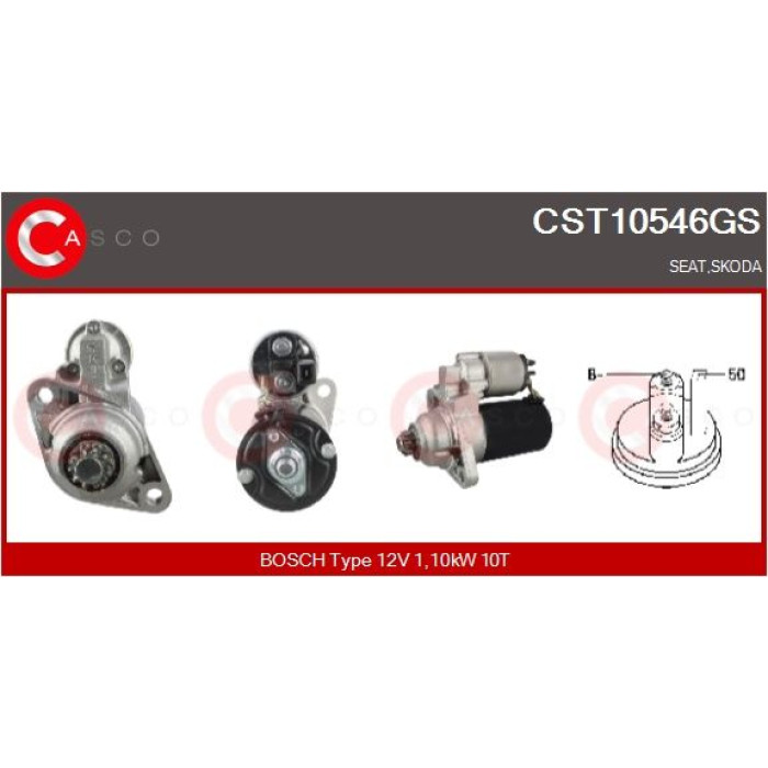 CASCO Anlasser CST10546GS CASCO Anlasser CST10546GS