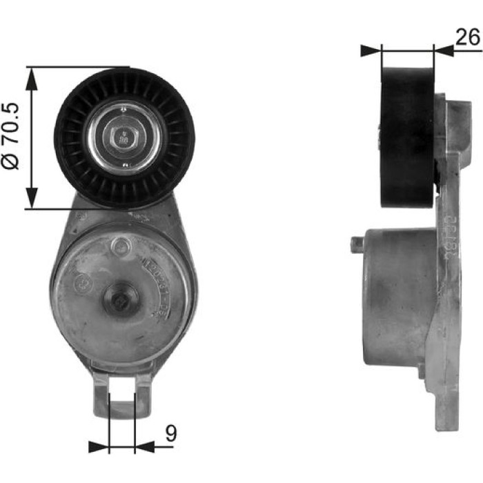 Gates Spannrolle T38185 Gates Spannrolle T38185