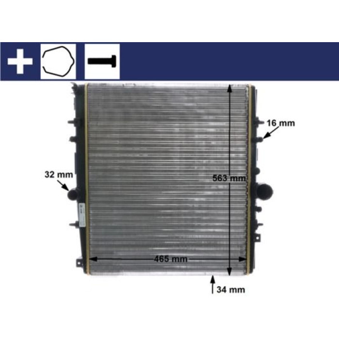MAHLE Kühler, Motorkühlung CR 1436 000S MAHLE Kühler, Motorkühlung CR 1436 000S