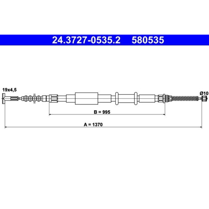 24.3727-0535.2 ATE Handbremsseil 24.3727-0535.2