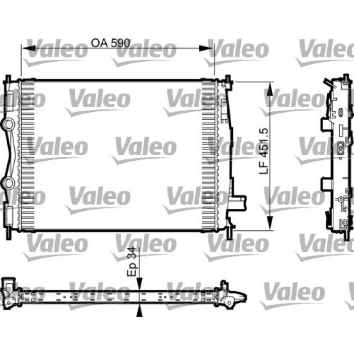 Valeo Motorkühler 735380 Valeo Motorkühler 735380