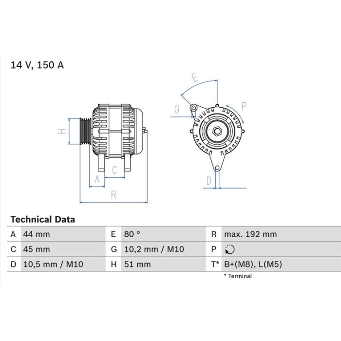 Bosch Lichtmaschine 0 986 046 511 Bosch Lichtmaschine 0 986 046 511