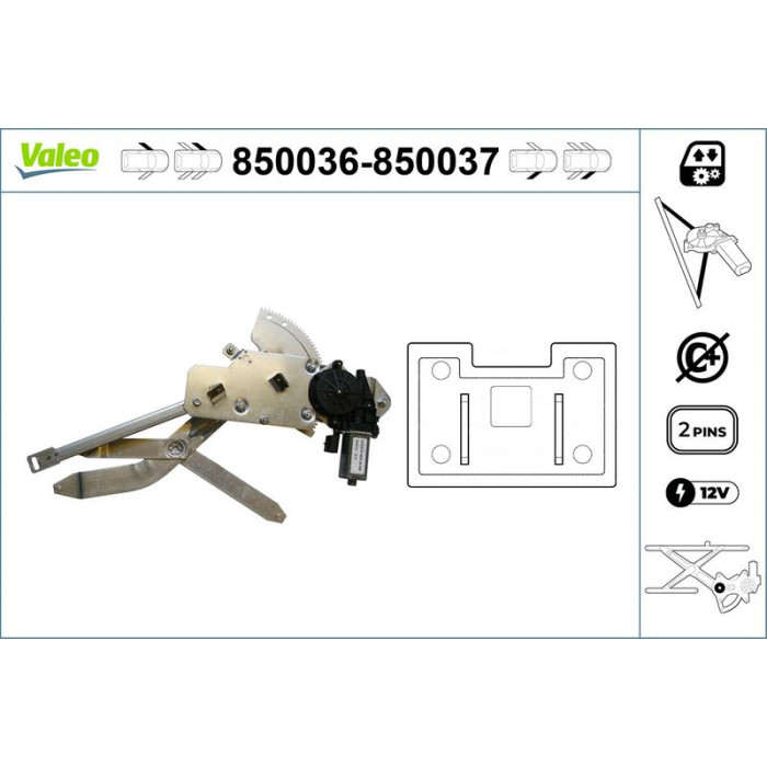 VALEO 850037 Fensterheber VALEO 850037 Fensterheber