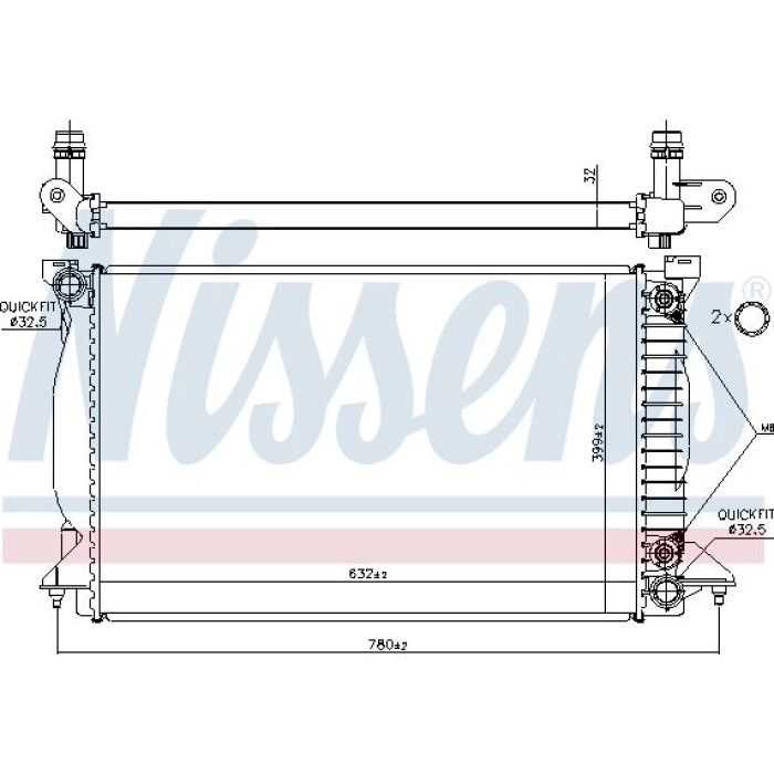 Nissens Wasserkühler PKW 60303A Nissens Wasserkühler PKW 60303A