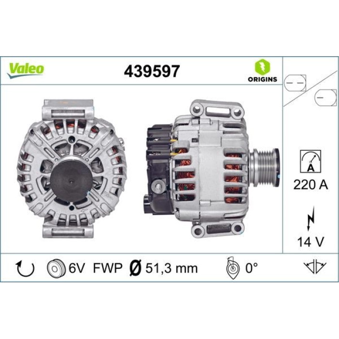 Valeo Lichtmaschine 439597 Valeo Lichtmaschine 439597