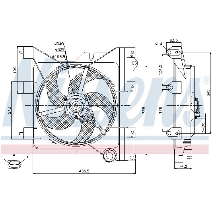 Nissens Kühlerlüfter PKW 85316 Nissens Kühlerlüfter PKW 85316