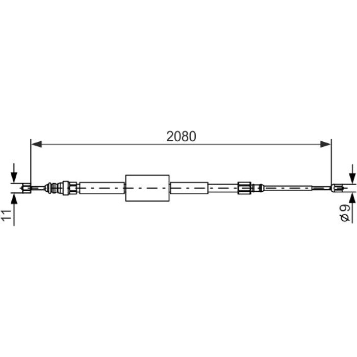 Bosch Handbremsseil 1987477787 Bosch Handbremsseil 1987477787