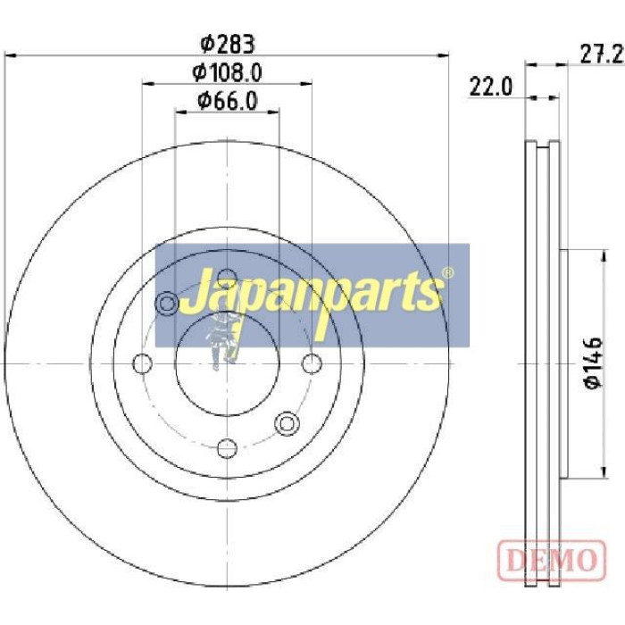 Japanparts Bremsscheibe DI-0626C Japanparts Bremsscheibe DI-0626C
