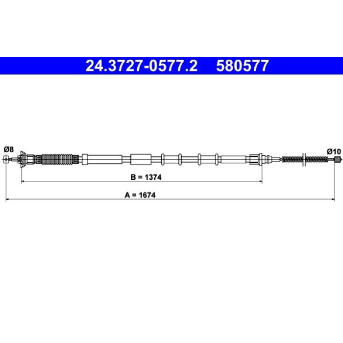 ATE Handbremsseil 24.3727-0577.2