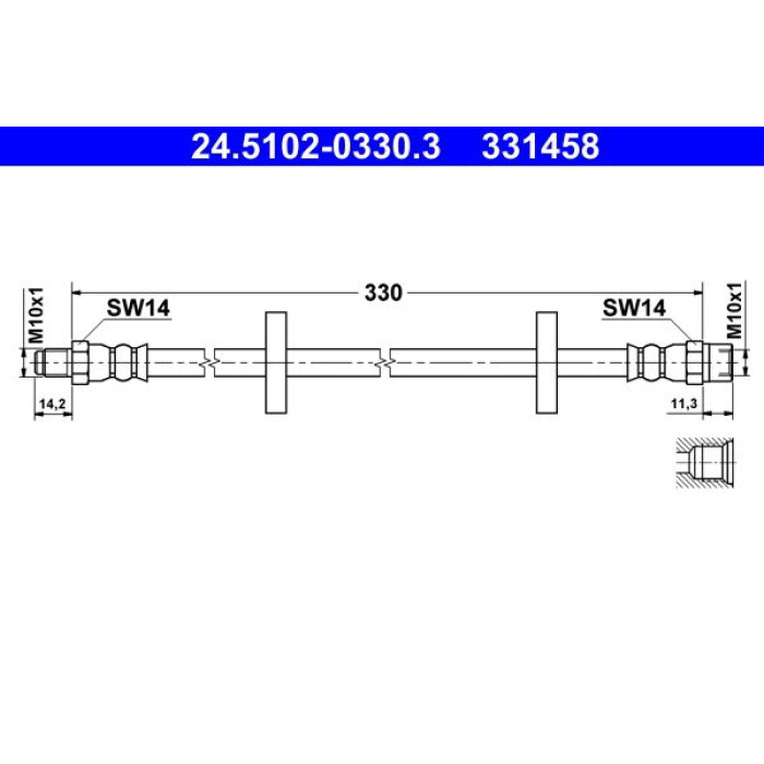 ATE Bremsschlauch 24.5102-0330.3 ATE Bremsschlauch 24.5102-0330.3