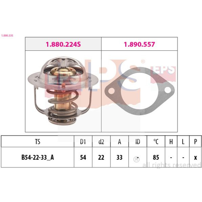 1.880.335 EPS Thermostat 1.880.335 1.880.335 EPS Thermostat 1.880.335