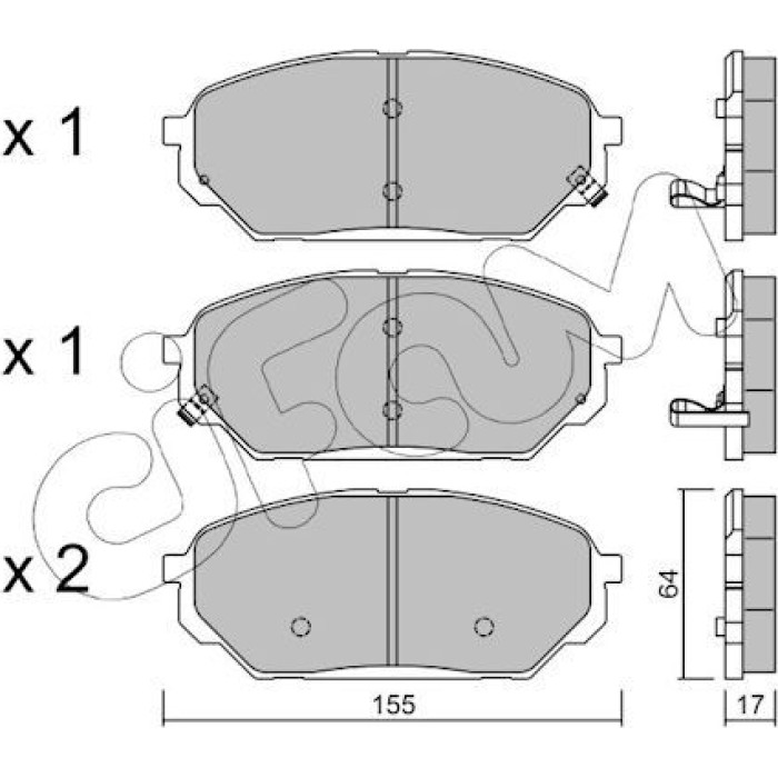 CIFAM Bremsbelagsatz, Scheibenbremse 822-999-0 CIFAM Bremsbelagsatz, Scheibenbremse 822-999-0
