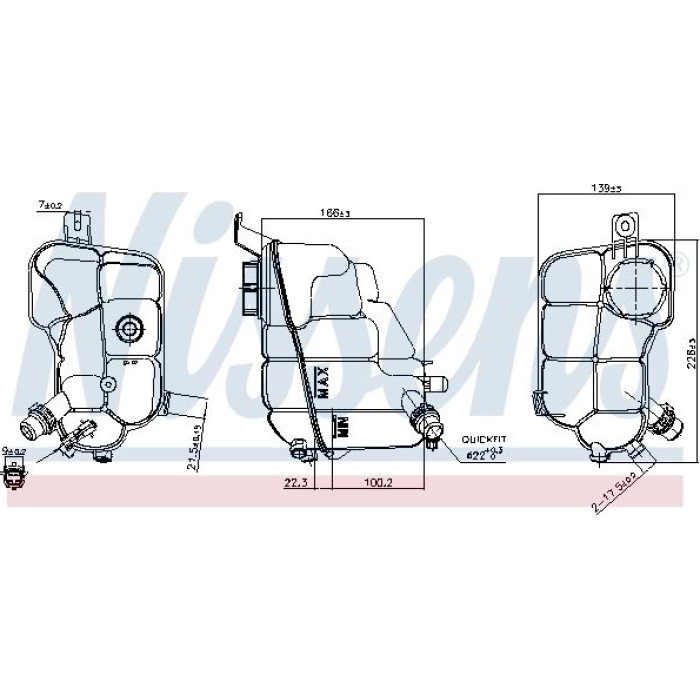 Nissens Kühlmittel-Ausgleichsbehälter 996157 Nissens Kühlmittel-Ausgleichsbehälter 996157