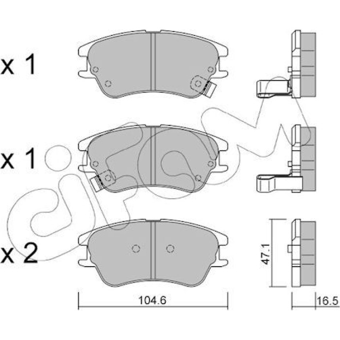 CIFAM Bremsbelagsatz, Scheibenbremse 822-502-0
