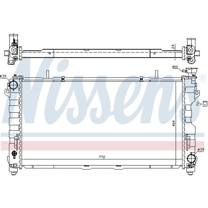 Nissens Wasserkühler PKW 61005 Nissens Wasserkühler PKW 61005