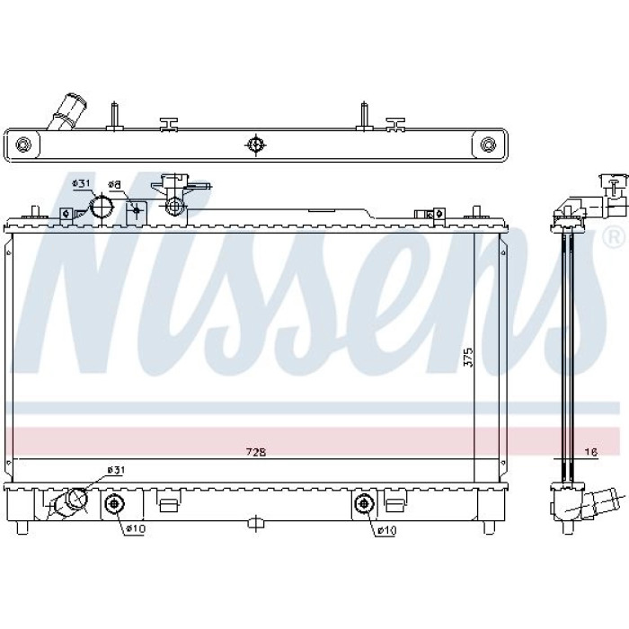 Nissens Wasserkühler PKW 68550 Nissens Wasserkühler PKW 68550