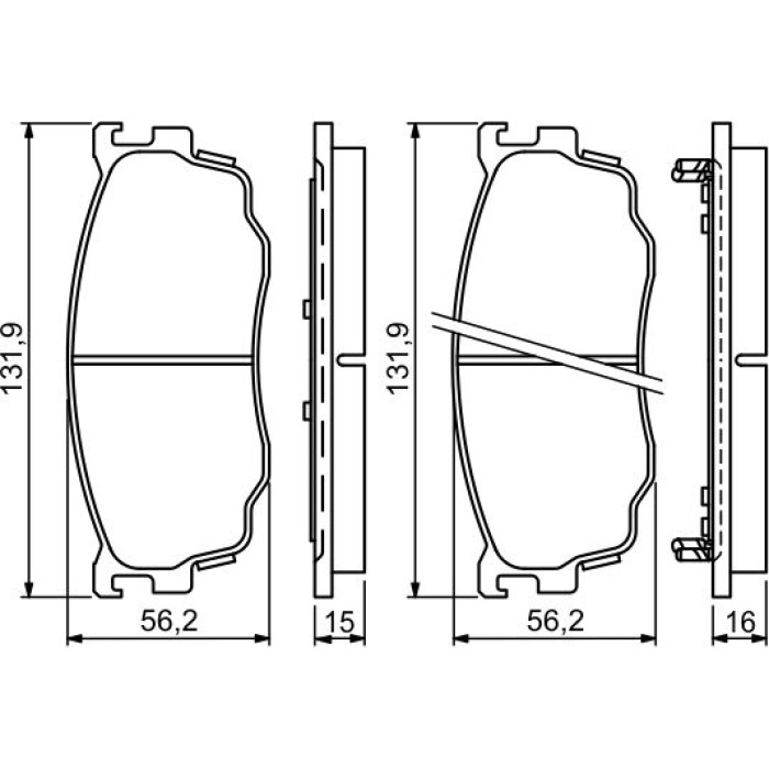 0 986 494 258 Bosch Bremsbelagsatz 0 986 494 258 0 986 494 258 Bosch Bremsbelagsatz 0 986 494 258