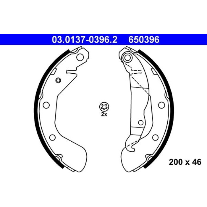 ATE Bremsbackensatz 03.0137-0396.2 ATE Bremsbackensatz 03.0137-0396.2
