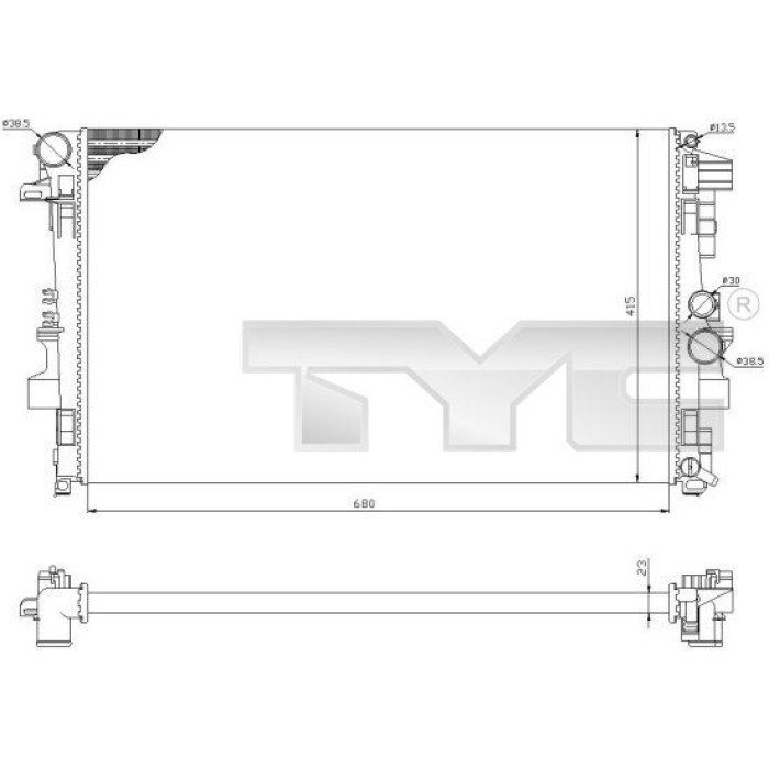 TYC Motorkühler 721-0011 TYC Motorkühler 721-0011