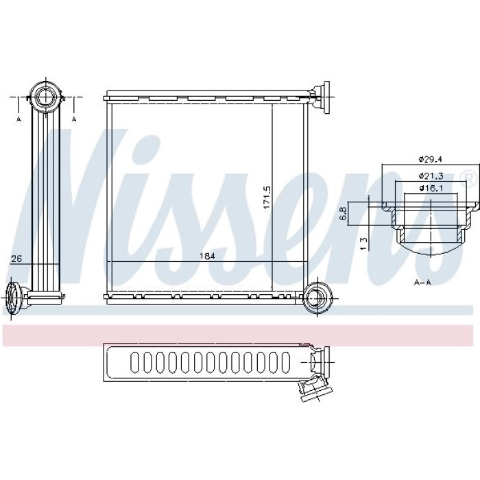Nissens Heizungskühler PKW 73980 Nissens Heizungskühler PKW 73980