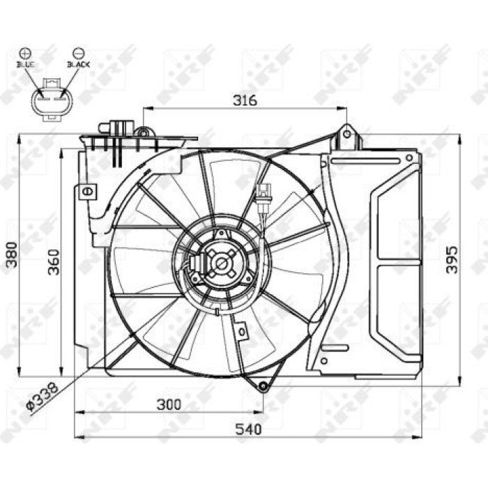 NRF Kühlerlüfter 47055 NRF Kühlerlüfter 47055