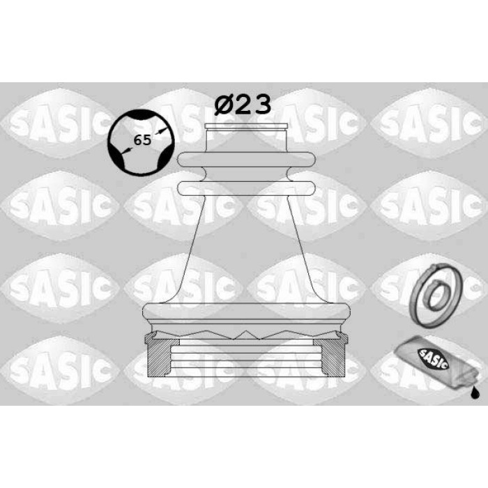 1904035 SASIC Faltenbalgsatz, Antriebswelle 1904035
