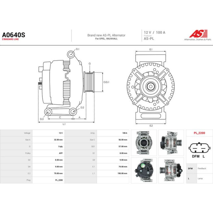 AS-PL Generator A0640S