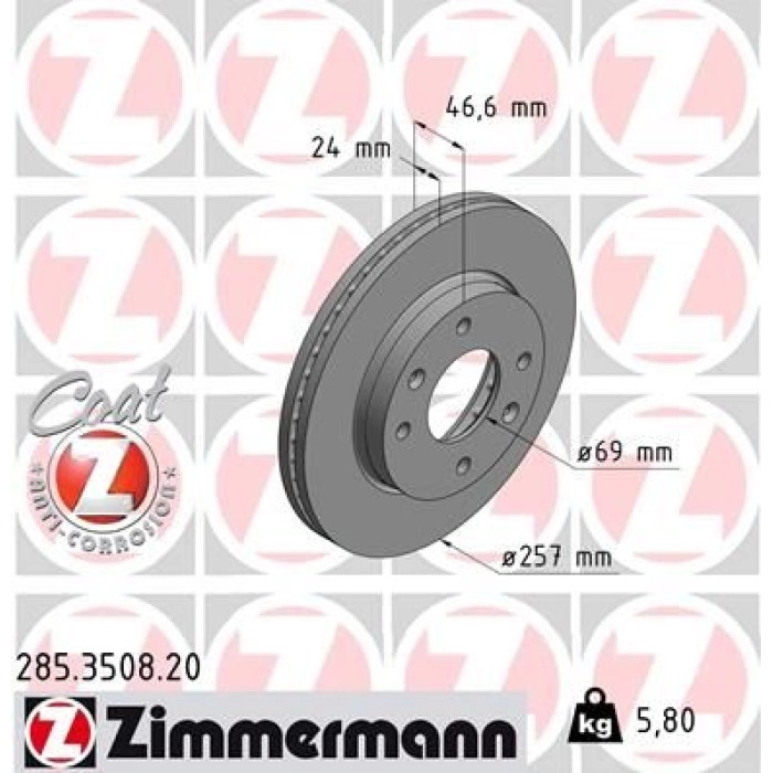 285.3508.20 Zimmermann Bremsscheibe 285.3508.20 285.3508.20 Zimmermann Bremsscheibe 285.3508.20
