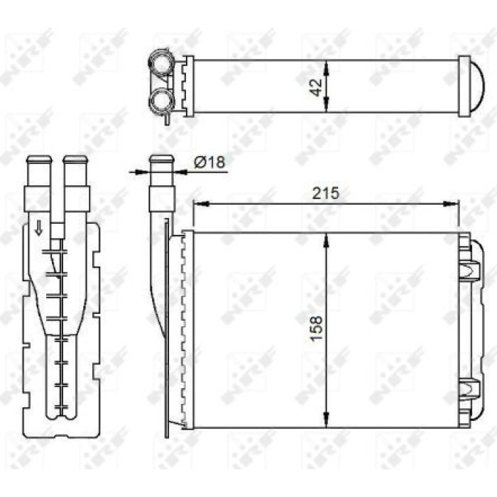 NRF Heizungskühler 507339 NRF Heizungskühler 507339