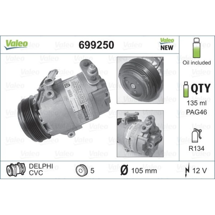 Valeo Kompressor 699250 Valeo Kompressor 699250