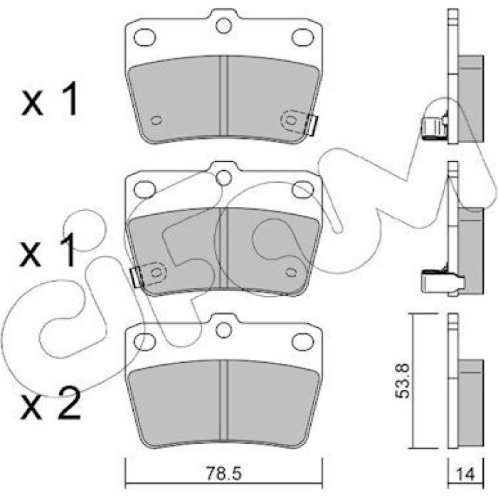 CIFAM Bremsbelagsatz, Scheibenbremse 822-431-0 CIFAM Bremsbelagsatz, Scheibenbremse 822-431-0