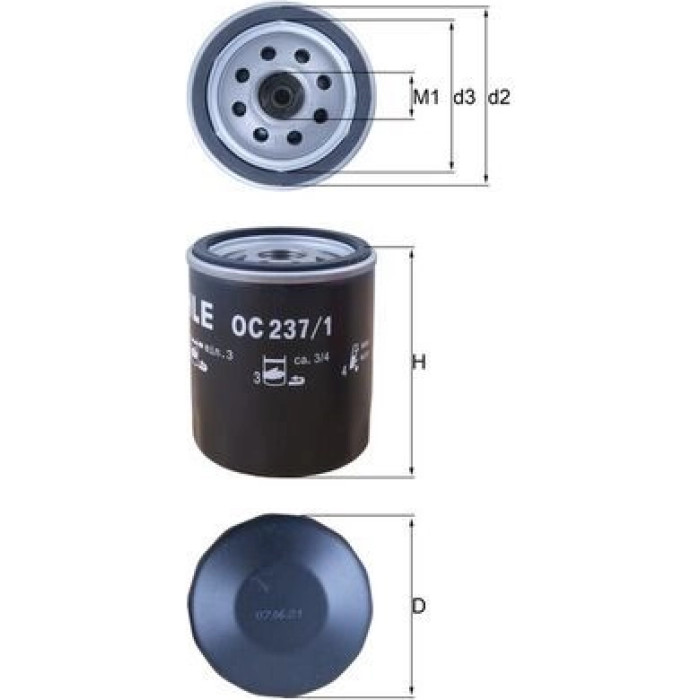 Mahle Original Ölfilter OC 237/1 Mahle Original Ölfilter OC 237/1
