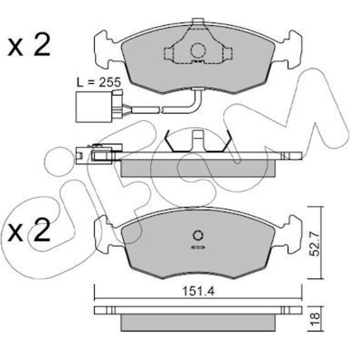 CIFAM Bremsbelagsatz, Scheibenbremse 822-094-1 CIFAM Bremsbelagsatz, Scheibenbremse 822-094-1