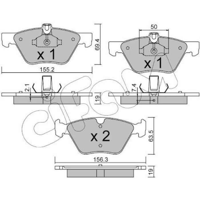 CIFAM Bremsbelagsatz, Scheibenbremse 822-252-1 CIFAM Bremsbelagsatz, Scheibenbremse 822-252-1