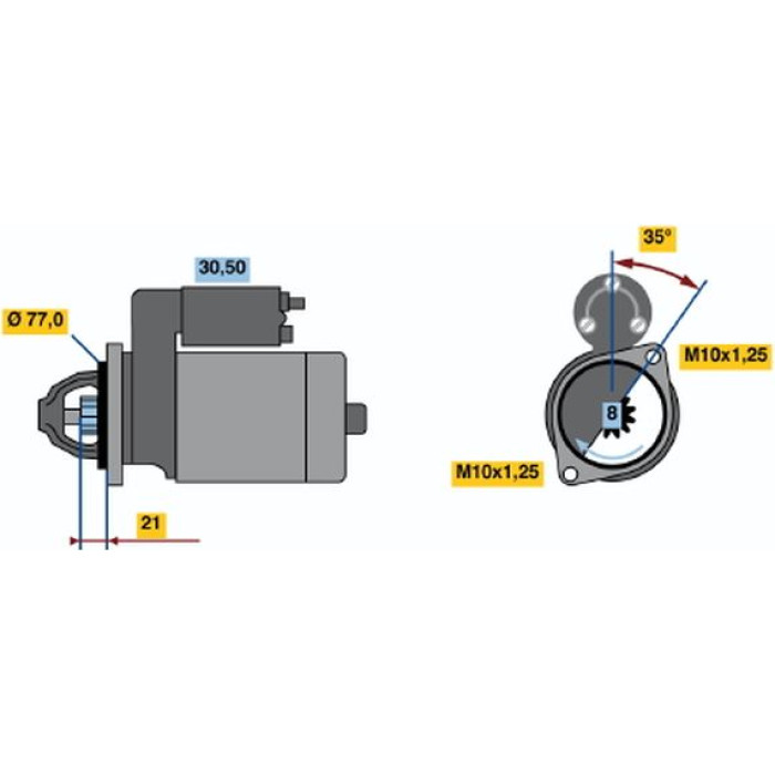 Bosch Starter 0 986 012 301 Bosch Starter 0 986 012 301