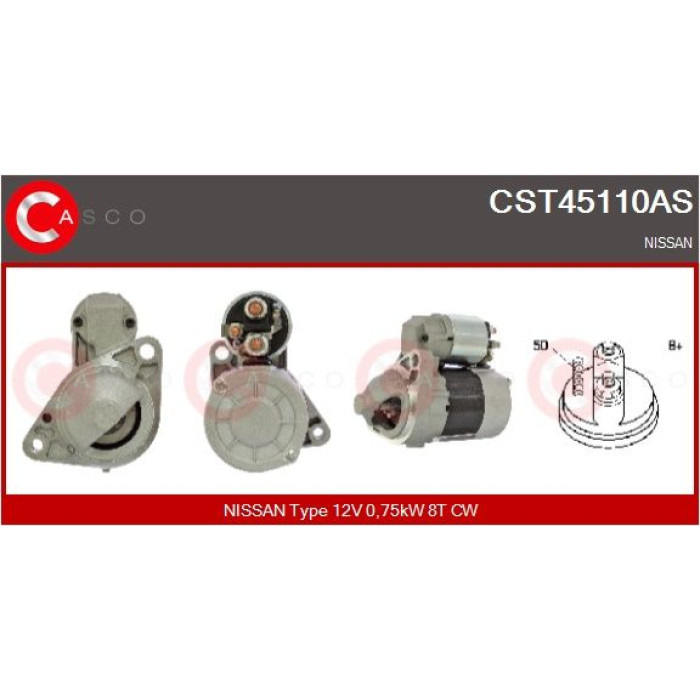 CASCO Anlasser CST45110AS CASCO Anlasser CST45110AS