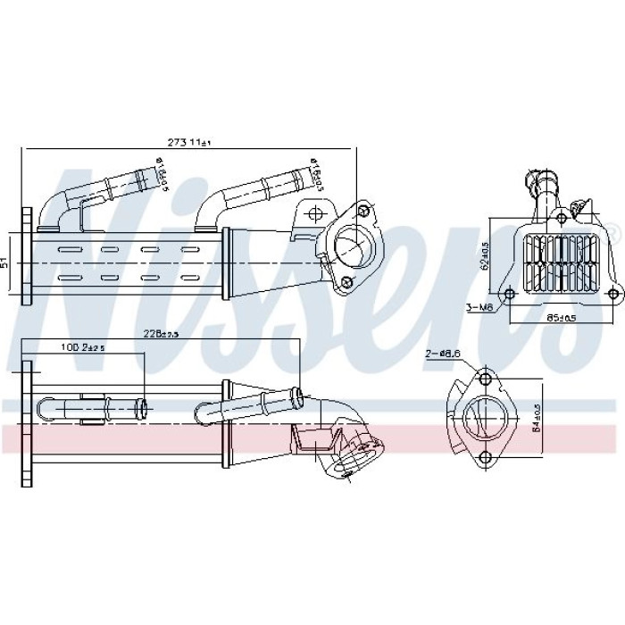 Nissens AGR-Kühler 989404 Nissens AGR-Kühler 989404