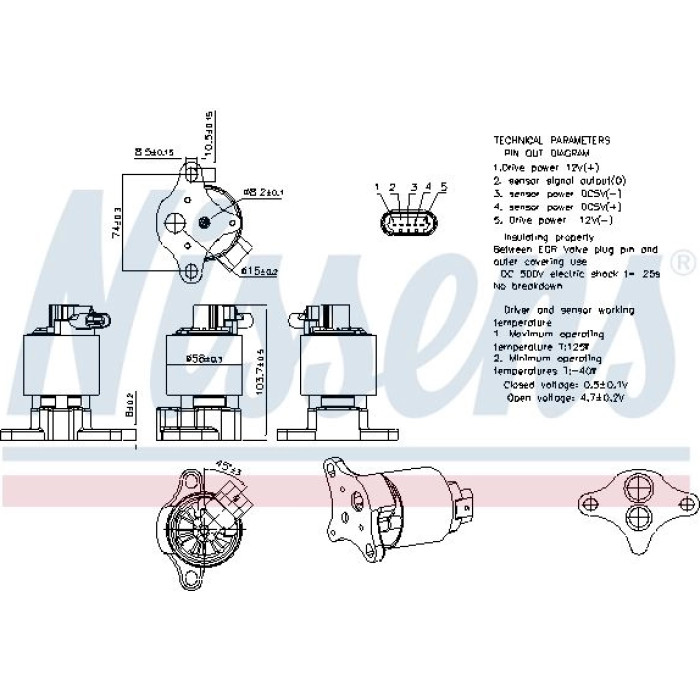 Nissens AGR-Ventil 98206 Nissens AGR-Ventil 98206
