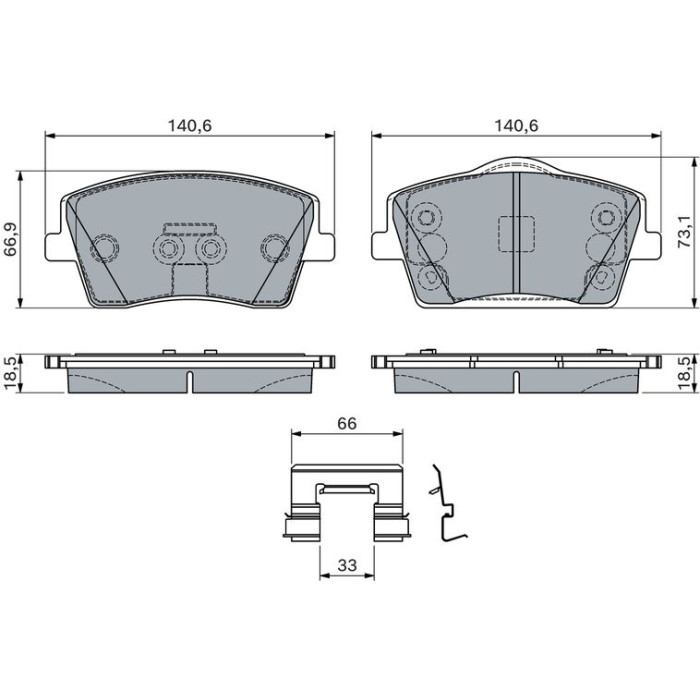 Bosch Bremsbelagsatz Scheibenbremse 0 986 460 144 Bosch Bremsbelagsatz Scheibenbremse 0 986 460 144