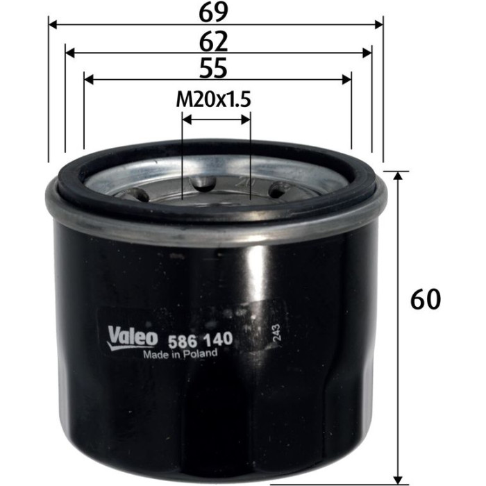Valeo Ölfilter 586140 Valeo Ölfilter 586140