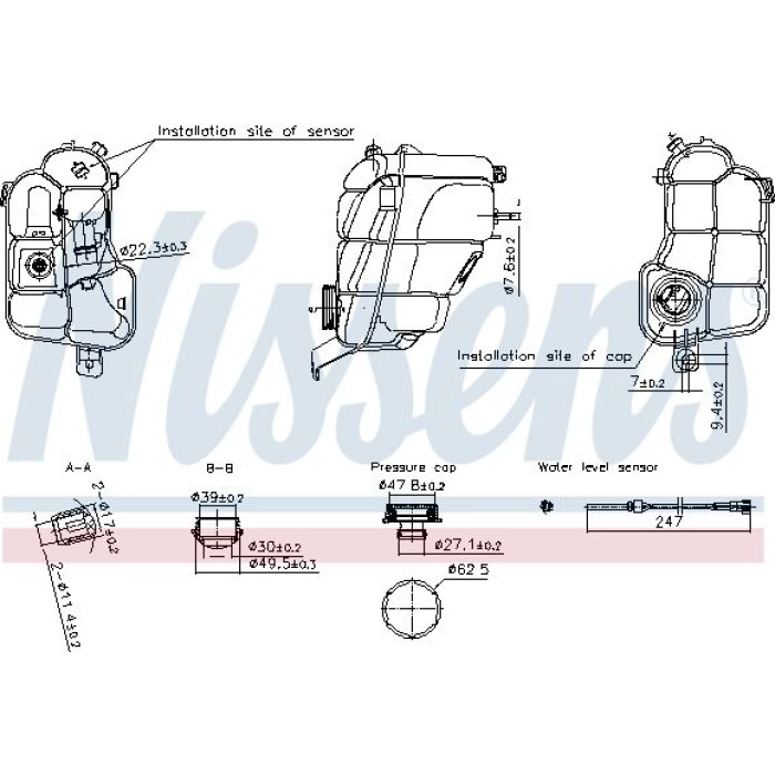 Nissens Kühlmittel-Ausgleichsbehälter 996294 Nissens Kühlmittel-Ausgleichsbehälter 996294