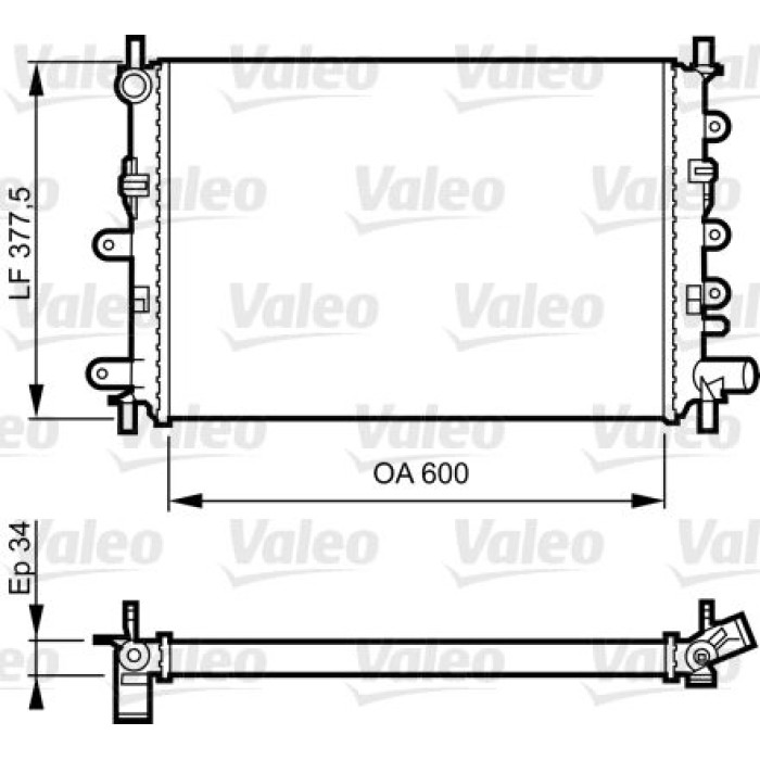 Valeo Motorkühler 730856 Valeo Motorkühler 730856