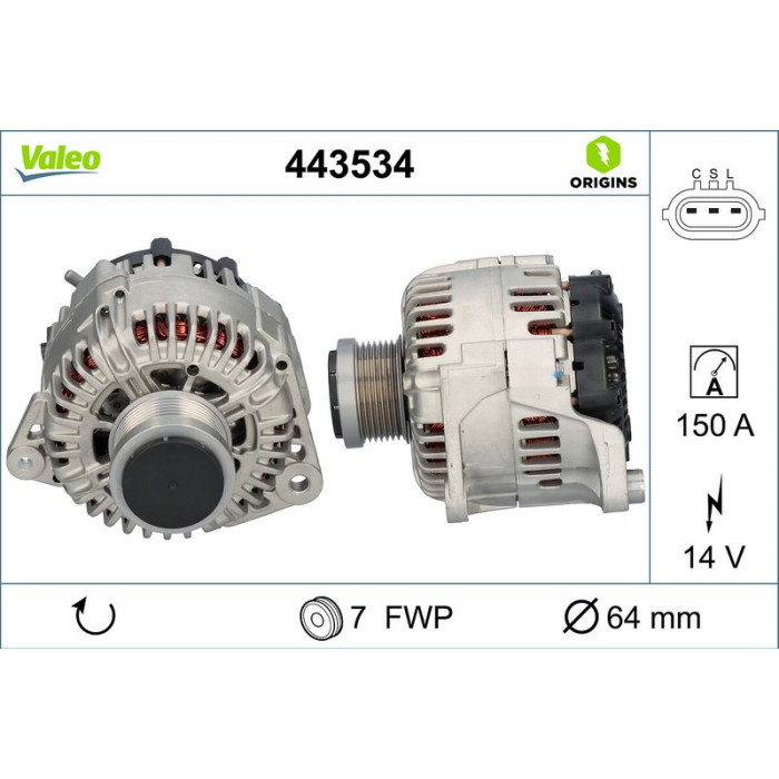 Valeo Lichtmaschine 443534 Valeo Lichtmaschine 443534