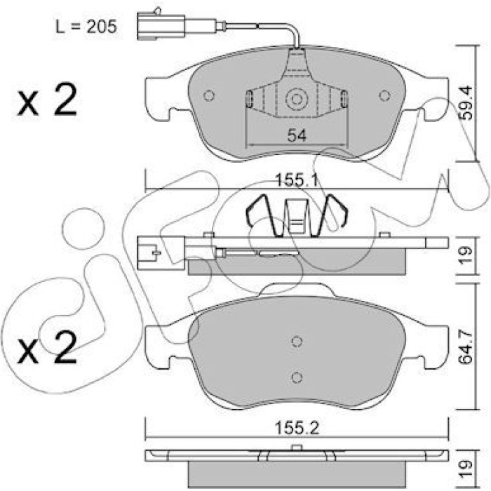 CIFAM Bremsbelagsatz, Scheibenbremse 822-817-1 CIFAM Bremsbelagsatz, Scheibenbremse 822-817-1