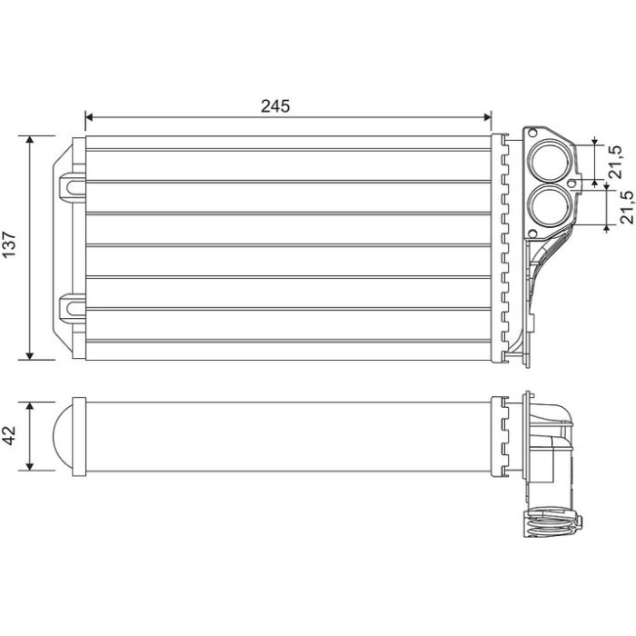 Valeo Wärmetauscher 812322 Valeo Wärmetauscher 812322