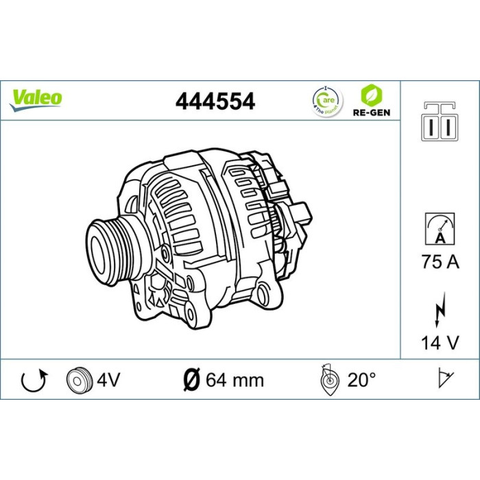Valeo Lichtmaschine 444554 Valeo Lichtmaschine 444554