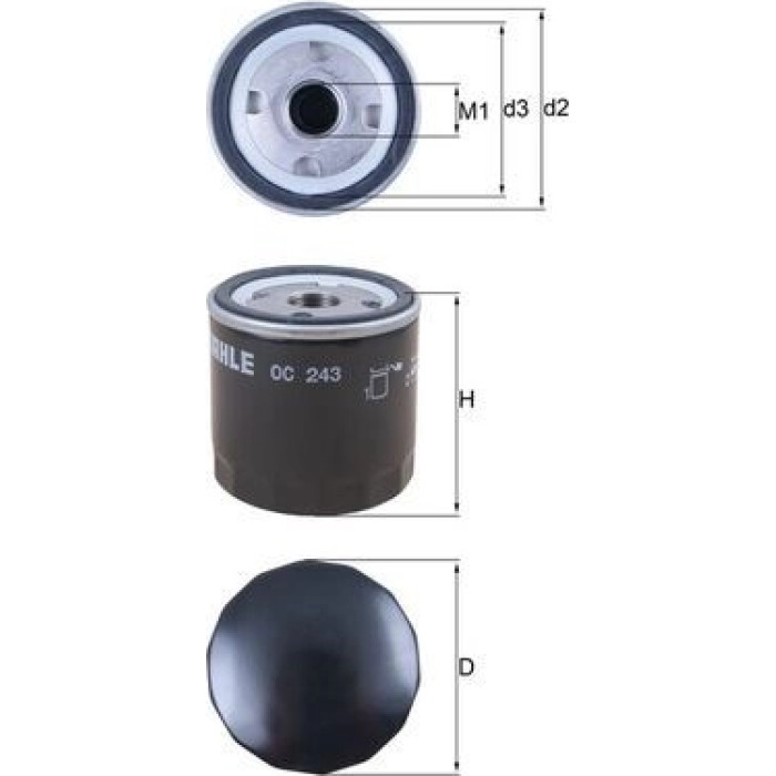 Mahle Original Ölfilter OC 243 Mahle Original Ölfilter OC 243