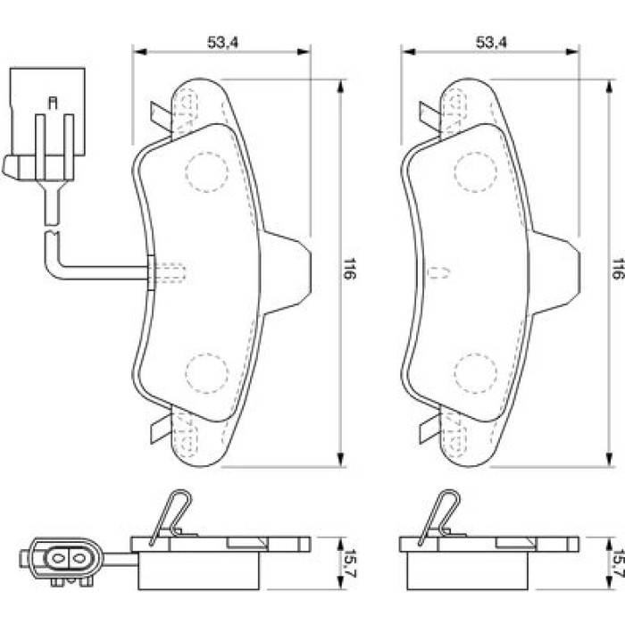 Bosch Bremsbelagsatz 0 986 424 745