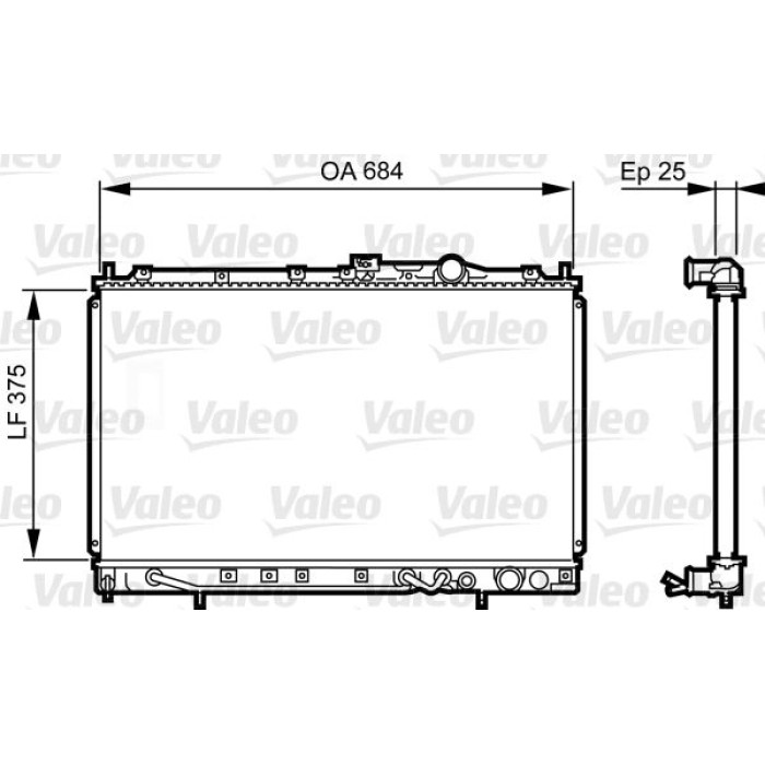 Valeo Motorkühler 731649 Valeo Motorkühler 731649