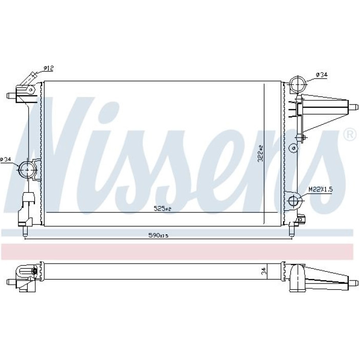 Nissens Wasserkühler PKW 632231 Nissens Wasserkühler PKW 632231